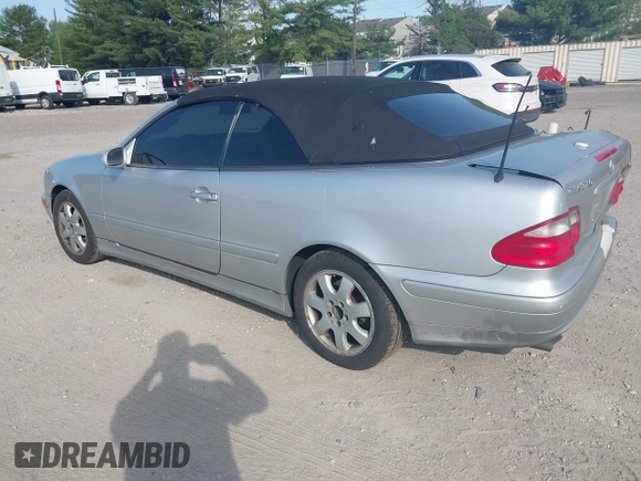 2003 Mercedes-Benz CLK 320 with VIN WDBLK65G23T142769, listed as a IAAI auction lot 42155649 with 106,644 mi miles and . Bid and sale history available at DreamBid. Image 3.
