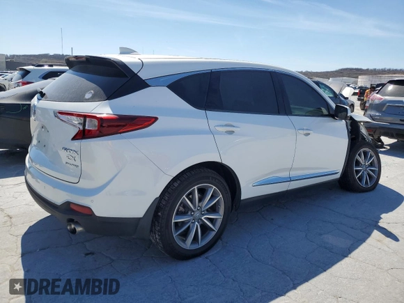 2020 Acura RDX w/Technology Pkg with VIN 5J8TC2H58LL003698, listed as a Copart auction lot 48678204 with 47,390 mi miles. Bid and sale history available at carsss.com. Image 3.