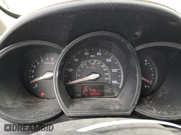 2013 Kia Rio LX with VIN KNADM5A30D6234196, listed as a Copart auction lot 41968355 with 88,982 mi miles and Salvage Title. Bid and sale history available at DreamBid. Image 9.