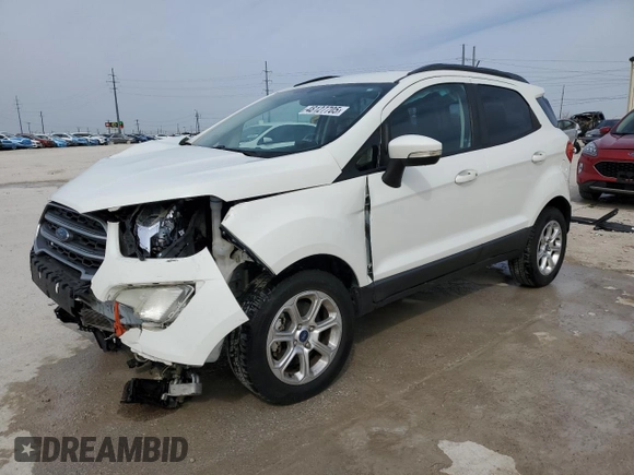 2019 Ford EcoSport SE with VIN MAJ3S2GE4KC267251, listed as a Copart auction lot 48127705 with 39,245 mi miles and Salvage Title. Bid and sale history available at DreamBid. Image 1.