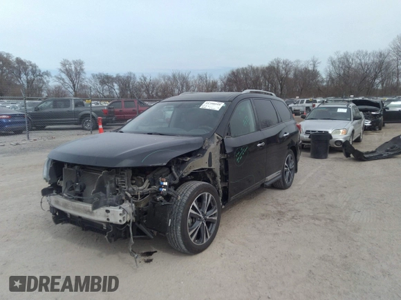 2017 Nissan Pathfinder Platinum with VIN 5N1DR2MM4HC613468, listed as a IAAI auction lot 41790510 with 99,684 mi miles and . Bid and sale history available at DreamBid. Image 2.