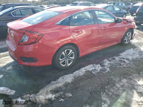 2017 Honda Civic Sedan LX with VIN 2HGFC2F50HH525309, listed as a Copart auction lot 45356645 with 0 mi miles and Salvage Title. Bid and sale history available at carsss.com. Image 3.