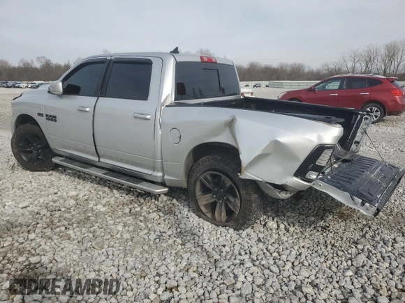 2018 Ram 1500 Night with VIN 1C6RR7MT9JS144671, listed as a Copart auction lot 45435195 with 128,042 mi miles and Salvage Title. Bid and sale history available at carsss.com. Image 2.
