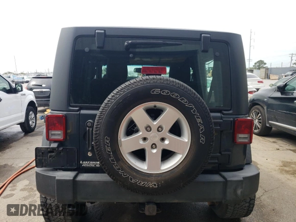 2017 Jeep Wrangler Sport with VIN 1C4AJWAGXHL540496, listed as a Copart auction lot 50692705 with 115,042 mi miles and Salvage Title. Bid and sale history available at DreamBid. Image 6.