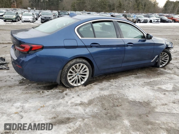 2022 BMW 5 Series 530i xDrive with VIN WBA13BJ04NCJ08677, listed as a Copart auction lot 46466225 with Not Provided miles and Salvage Title. Bid and sale history available at carsss.com. Image 3.