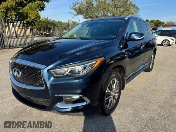 2019 Infiniti QX60 Luxe z VIN 5N1DL0MM4KC561014, wystawiony jako Copart lot #43478125 z przebiegiem 177 089 mil mil oraz Szkody całkowita. Historia ofert i sprzedaży dostępna na DreamBid. Obrazek 1.