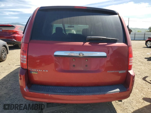 2010 Chrysler Town & Country LX with VIN 2A4RR4DE3AR192493, listed as a Copart auction lot 52725285 with 171,468 mi miles and Salvage Title. Bid and sale history available at DreamBid. Image 6.