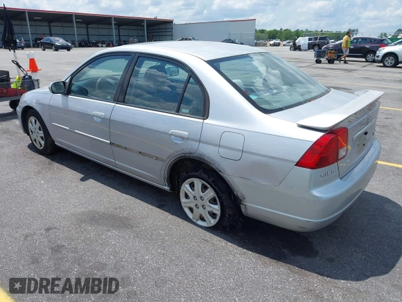 2003 Honda Civic EX with VIN 1HGES26753L007546, listed as a IAAI auction lot 42169138 with 151,688 mi miles. Bid and sale history available at carsss.com. Image 3.