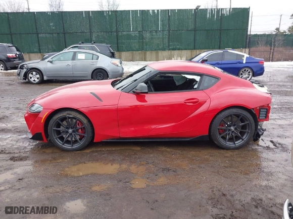 2024 Toyota GR Supra 3.0 with VIN WZ1DB0G05RW066637, listed as a IAAI auction lot 41572854 with NaN miles. Bid and sale history available at carsss.com. Image 14.