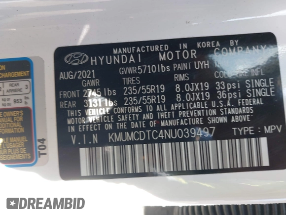 2022 Genesis GV70 Sport z VIN KMUMCDTC4NU039497, wystawiony jako IAAI lot #41668778 z przebiegiem 31 545 mil mil oraz . Historia ofert i sprzedaży dostępna na DreamBid. Obrazek 9.