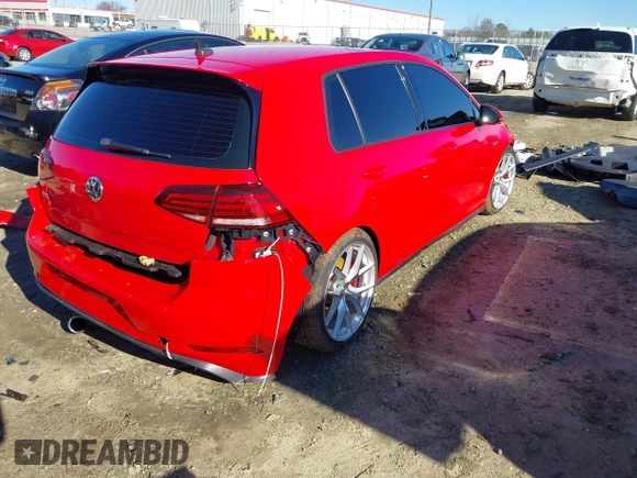 2020 Volkswagen Golf GTI S with VIN 3VW6T7AU1LM003208, listed as a IAAI auction lot 41207939 with 17,765 mi miles. Bid and sale history available at carsss.com. Image 4.