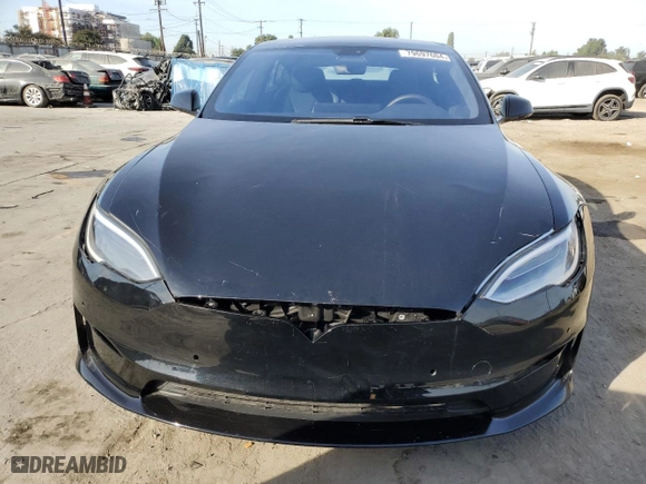 2021 Tesla Model S Plaid with VIN 5YJSA1E69MF438211, listed as a Copart auction lot 79697604 with 58,350 mi miles and Salvage Title. Bid and sale history available at carsss.com. Image 5.