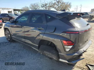 2024 Hyundai Kona N Line with VIN KM8HA3A35RU033474, listed as a Copart auction lot 82763824 with 9,424 mi miles and Salvage Title. Bid and sale history available at carsss.com. Image 2.
