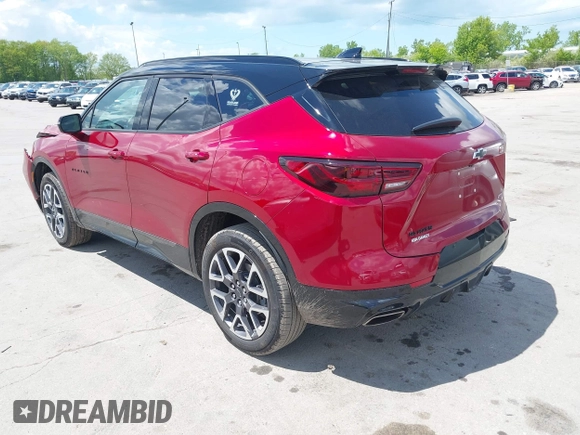 2023 Chevrolet Blazer RS with VIN 3GNKBERS9PS184482, listed as a IAAI auction lot 42246015 with 17,553 mi miles and . Bid and sale history available at DreamBid. Image 3.
