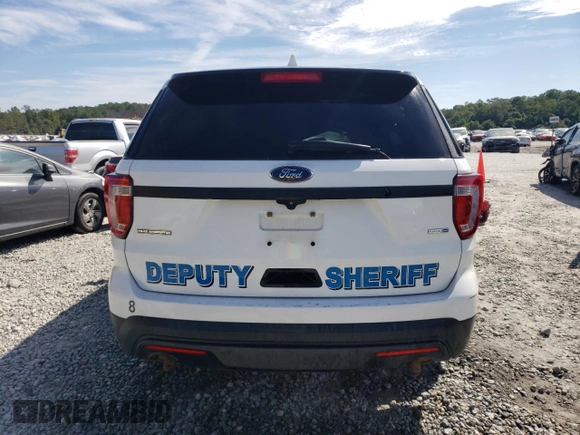 2016 Ford Utility Police Interceptor with VIN 1FM5K8AR4GGB43770, listed as a Copart auction lot 66730164 with 104,848 mi miles and Salvage Title. Bid and sale history available at carsss.com. Image 6.