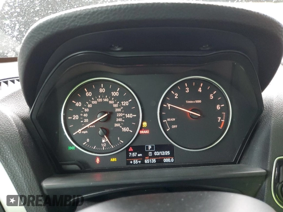 2014 BMW 2 Series 228i with VIN WBA1F5C53EV255420, listed as a Copart auction lot 48707395 with 65,135 mi miles and Salvage Title. Bid and sale history available at DreamBid. Image 9.
