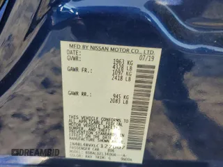 2020 Nissan Altima S with VIN 1N4BL4BVXLC127007, listed as a Copart auction lot 81233514 with 129,626 mi miles and Salvage title. Bid and sale history available at DreamBid. Image 12.