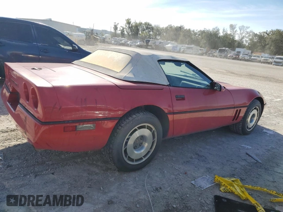 1987 Chevrolet Corvette with VIN 1G1YY3189H5117519, listed as a Copart auction lot 41817475 with 56,498 mi miles and Salvage Title. Bid and sale history available at carsss.com. Image 3.