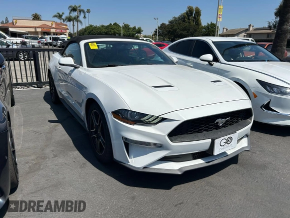 2018 Ford Mustang EcoBoost Premium with VIN 1FATP8UH0J5111777, listed as a Copart auction lot 58871775 with 101,573 mi miles and Clean title. Bid and sale history available at DreamBid. Image 1.