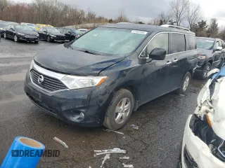 2014 Nissan Quest S z VIN JN8AE2KP4E9106762, wystawiony jako Copart lot #51869585 z przebiegiem 133 345 mil mil oraz Szkoda całkowita • Salvage title. Historia ofert i sprzedaży dostępna na DreamBid. Obrazek 1.