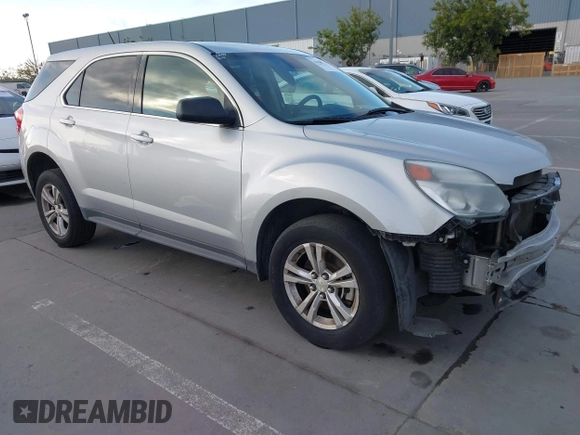 2016 Chevrolet Equinox LS with VIN 2GNALBEK4G1162852, listed as a IAAI auction lot 41980324 with 138,736 mi miles. Bid and sale history available at carsss.com. Image 1.