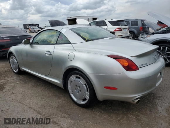 2002 Lexus SC with VIN JTHFN48Y420004275, listed as a Copart auction lot 75213054 with Not Provided miles and Non Repairable. Bid and sale history available at carsss.com. Image 2.