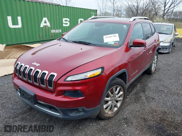 2015 Jeep Cherokee Limited with VIN 1C4PJMDS4FW544604, listed as a IAAI auction lot 41961706 with Not Provided miles and . Bid and sale history available at DreamBid. Image 20.