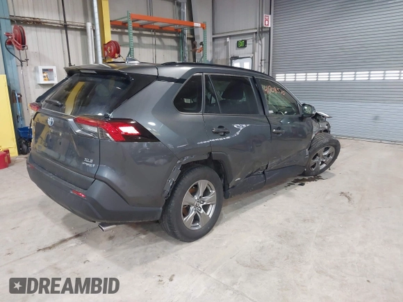 2023 Toyota RAV4 Hybrid XLE with VIN JTMRWRFV7PD206853, listed as a IAAI auction lot 41708570 with 24,157 mi miles. Bid and sale history available at carsss.com. Image 4.