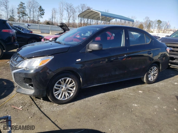 2022 Mitsubishi Mirage G4 ES with VIN ML32FUFJ3NHF03549, listed as a Copart auction lot 88162595 with 154,714 mi miles and Salvage Title. Bid and sale history available at carsss.com. Image 1.