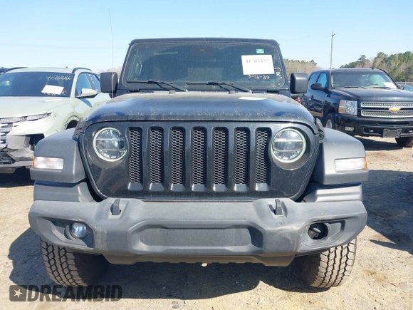 2020 Jeep Wrangler Unlimited Black and Tan with VIN 1C4HJXDGXLW219078, listed as a IAAI auction lot 41783437 with 59,137 mi miles and . Bid and sale history available at DreamBid. Image 13.