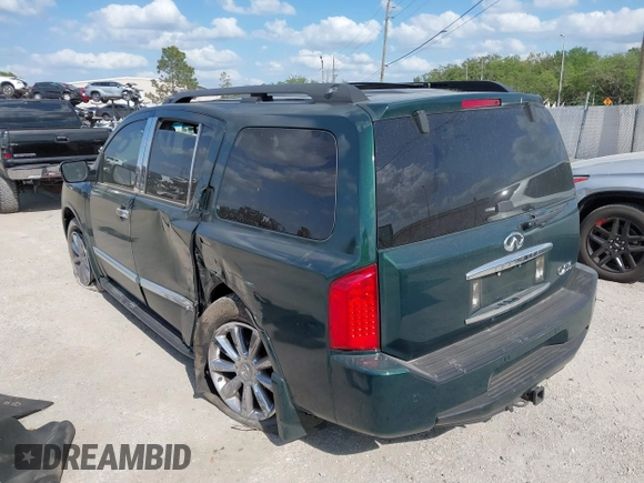 2008 Infiniti QX56 with VIN 5N3AA08D98N908053, listed as a IAAI auction lot 41915120 with 195,652 mi miles. Bid and sale history available at carsss.com. Image 3.