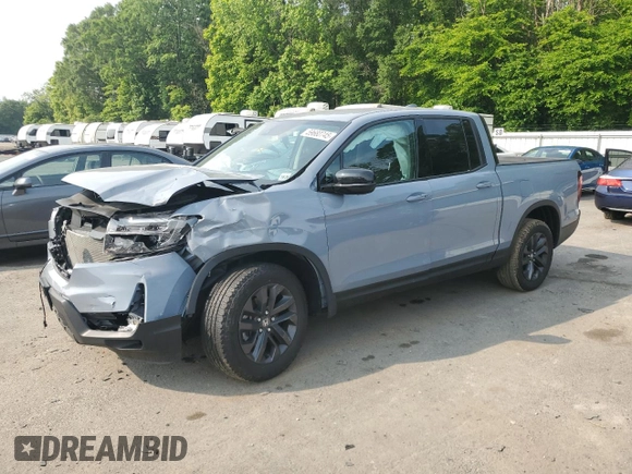 2024 Honda Ridgeline Sport with VIN 5FPYK3F14RB032163, listed as a Copart auction lot 59680745 with Not provided miles and Salvage title. Bid and sale history available at DreamBid. Image 1.