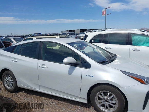 2022 Toyota Prius L Eco with VIN JTDKAMFUXN3181752, listed as a IAAI auction lot 42015717 with 129,637 mi miles and . Bid and sale history available at DreamBid. Image 13.