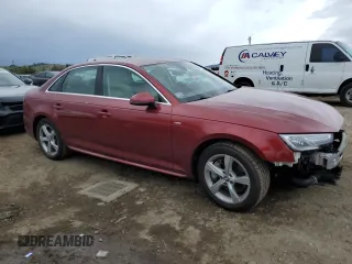 2019 Audi A4 Premium with VIN WAUDNAF4XKN018883, listed as a Copart auction lot 48887435 with 34,101 mi miles and Salvage Title. Bid and sale history available at DreamBid. Image 4.