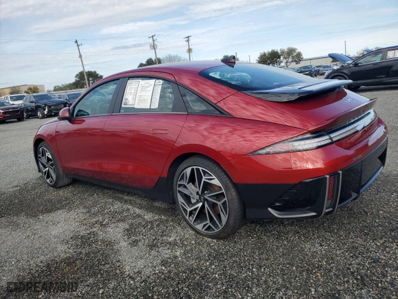 2023 Hyundai IONIQ 6 SEL with VIN KMHM34AA7PA052748, listed as a Copart auction lot 86520364 with 7405 miles and Salvage Title. Bid and sale history available at carsss.com. Image 2.