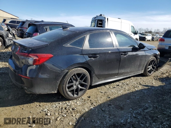 2024 Honda Civic Sport with VIN 2HGFE2F51RH519868, listed as a Copart auction lot 42130745 with 22,616 mi miles and Salvage Title. Bid and sale history available at DreamBid. Image 3.