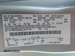 2020 Ford Ranger XL z VIN 1FTER1EH4LLA77179, wystawiony jako IAAI lot #42602270 z przebiegiem 54 999 mil mil oraz . Historia ofert i sprzedaży dostępna na DreamBid. Obrazek 9.