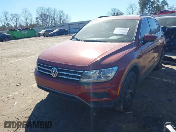 2019 Volkswagen Tiguan SE with VIN 3VV3B7AX6KM161627, listed as a IAAI auction lot 41698592 with 108,966 mi miles and . Bid and sale history available at DreamBid. Image 2.