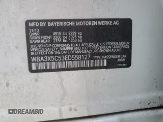 2014 BMW 3 Series 328i Gran Turismo xDrive z VIN WBA3X5C53ED558127, wystawiony jako Copart lot #56563085 z przebiegiem Nie podano mil oraz Nie do naprawy • Non repairable. Historia ofert i sprzedaży dostępna na DreamBid. Obrazek 13.