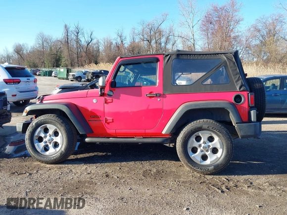 2013 Jeep Wrangler Sport with VIN 1C4AJWAG5DL574727, listed as a IAAI auction lot 41806091 with 84,092 mi miles and . Bid and sale history available at carsss.com. Image 14.