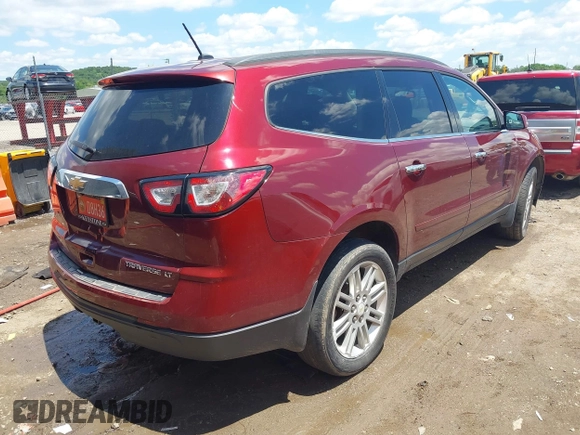 2015 Chevrolet Traverse LT with VIN 1GNKRGKD7FJ366703, listed as a IAAI auction lot 42397942 with 183,557 mi miles and . Bid and sale history available at DreamBid. Image 4.