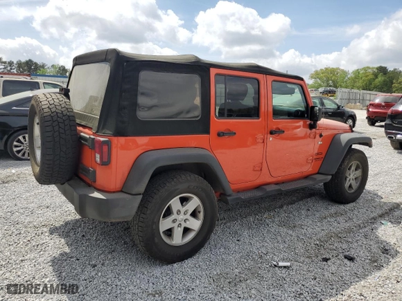 2015 Jeep Wrangler Unlimited Sport with VIN 1C4HJWDGXFL726174, listed as a Copart auction lot 51895295 with 107,377 mi miles and Salvage Title. Bid and sale history available at carsss.com. Image 3.