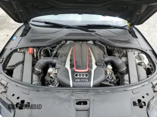 2015 Audi S8 with VIN WAUK2AFD6FN005005, listed as a Copart auction lot 72074884 with 74,335 mi miles and Salvage Title. Bid and sale history available at carsss.com. Image 11.