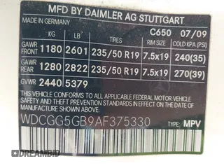 2010 Mercedes-Benz GLK 350 with VIN WDCGG5GB9AF375330, listed as a IAAI auction lot 42150159 with 236,323 mi miles and . Bid and sale history available at DreamBid. Image 9.
