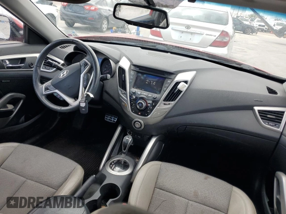 2013 Hyundai Veloster w/Gray Int with VIN KMHTC6AD4DU121925, listed as a Copart auction lot 52080705 with 88,601 mi miles and Salvage Title. Bid and sale history available at carsss.com. Image 8.