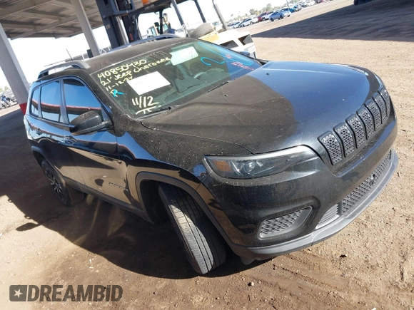 2021 Jeep Cherokee Latitude with VIN 1C4PJLCB2MD156274, listed as a IAAI auction lot 40850430 with 50,375 mi miles. Bid and sale history available at carsss.com. Image 1.