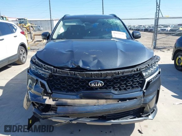 2021 Kia Sorento S with VIN 5XYRL4LC4MG045731, listed as a IAAI auction lot 41631135 with 35,441 mi miles and . Bid and sale history available at DreamBid. Image 6.