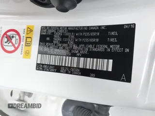 2016 Lexus RX 350 with VIN 2T2BZMCA5GC032156, listed as a IAAI auction lot 41623595 with 133,103 mi miles and . Bid and sale history available at DreamBid. Image 9.
