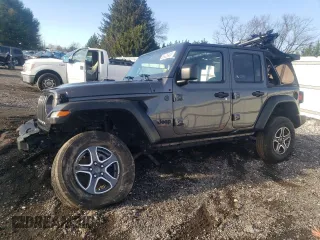 2022 Jeep Wrangler Unlimited Sport S with VIN 1C4HJXDG1NW241246, listed as a Copart auction lot 85425424 with 30,269 mi miles and Salvage Title. Bid and sale history available at carsss.com. Image 1.