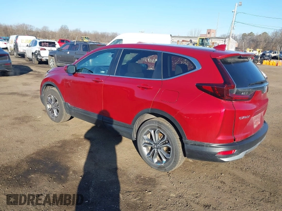 2021 Honda CR-V EX-L with VIN 2HKRW2H89MH615585, listed as a IAAI auction lot 41742944 with 47,669 mi miles. Bid and sale history available at carsss.com. Image 3.